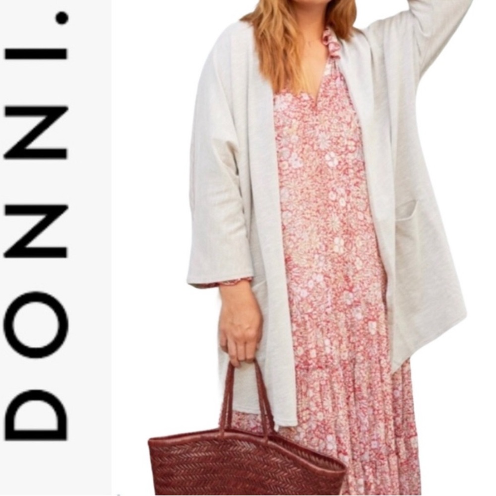 Anthropologie Donni Ribbed Lightweight Cardigan One size - Picture 2 of 9